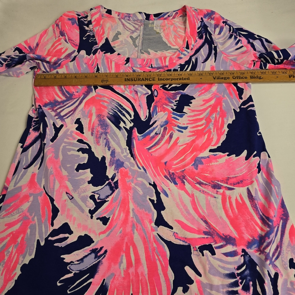Lilly Pulitzer Merrit Dress True Blue Paradise Point XL - Picture 4 of 5